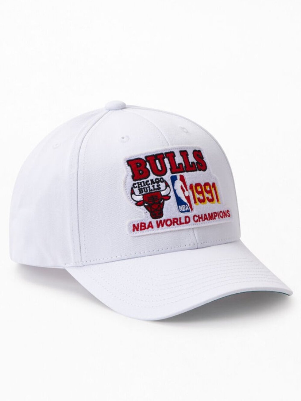 Mitchell & Ness Mens 1991 Bulls Snapback Hat - White